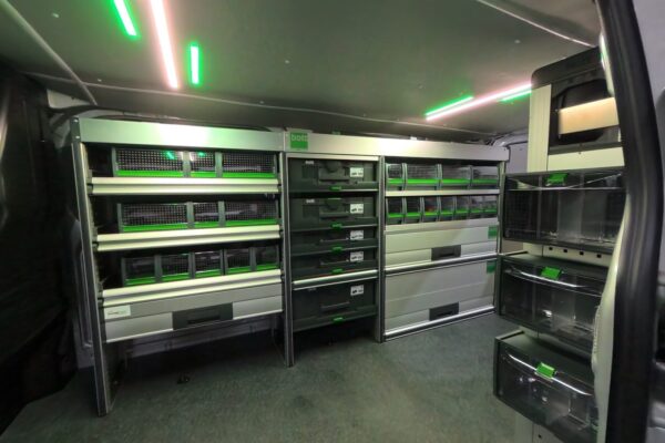 toolbox car rack electrical van conversion dublin cork ireland shelves